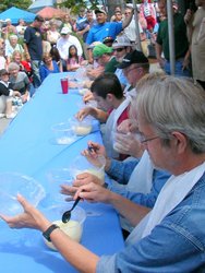 Lutefisk eaters getting ready.JPG